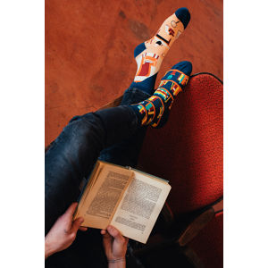 Vícebarevné ponožky Library