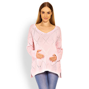 Světle růžový těhotenský pulovr 30058C