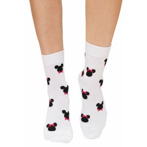 Bílé vzorované ponožky Mouse Socks
