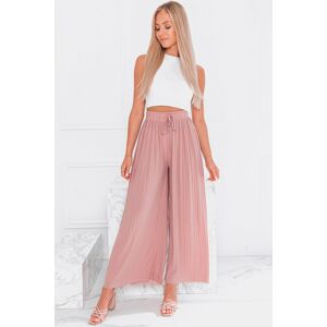 Růžové culotte kalhoty PLR085