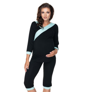 Černé těhotenské pyžamo 0153