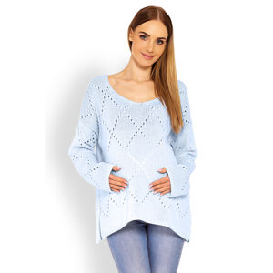 Světle modrý těhotenský pulovr 30058C