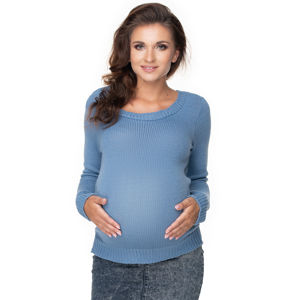 Světle modrý těhotenský pulovr 40041