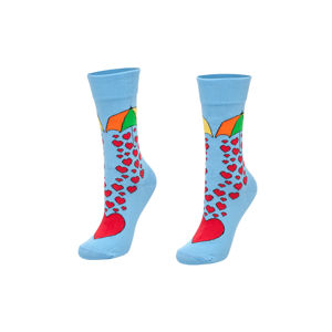 Modré vzorované ponožky Lásky Déšť modré