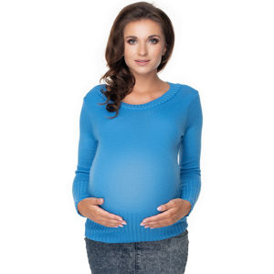 Modrý těhotenský pulovr 40038