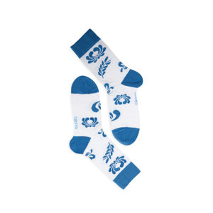 Modro-bílé ponožky Folk Socks