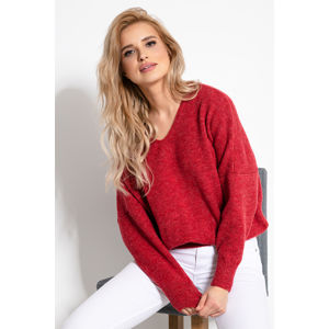 Červený pulovr F901