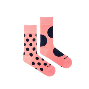 Růžovo-černé ponožky Diskoš Korálka