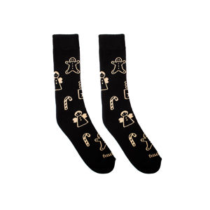 Černo-béžové ponožky Sweet Christmas