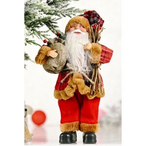 Vánoční dekorace v hnědo-červené barvě Santa Claus