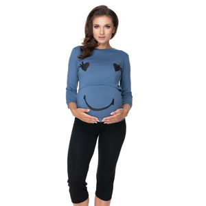 Modro-černé těhotenské pyžamo 0151