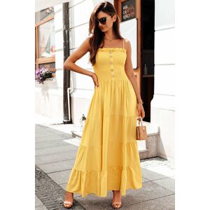 Žluté dlouhé šaty DLR035