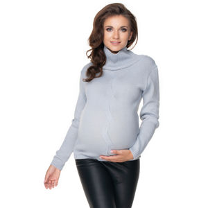 Světle šedý těhotenský pulovr 40035