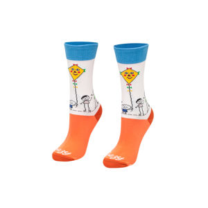 Oranžové vzorované ponožky Šarkan