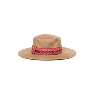 Béžovo-růžový slaměný klobouk Alanis
