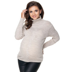 Béžový těhotenský pulovr 40035