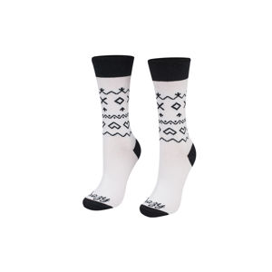 Černo-bílé ponožky Čičmany