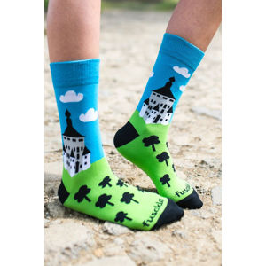 Modro-zelené vzorované ponožky Štiavnica Nový Zámek