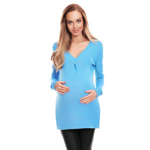 Světle modrý těhotenský pulovr 40030