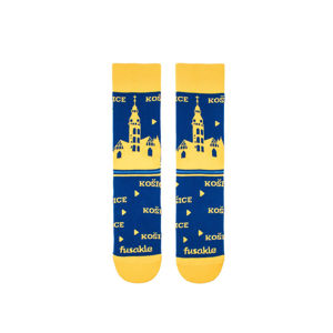 Modro-žluté vzorované ponožky Košice