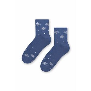 Modré vzorované ponožky 123
