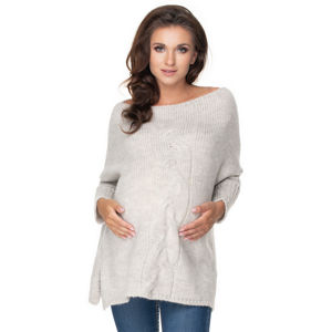Světle šedý těhotenský pulovr 30075
