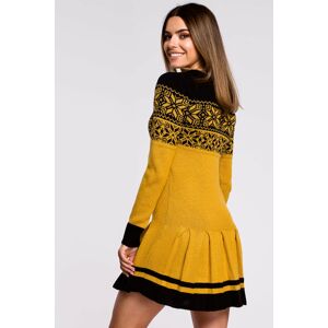 Černo-žluté světrové šaty MXS01