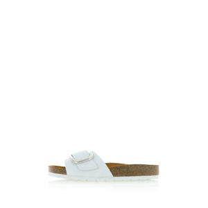 Bílé kožené pantofle 1-27521