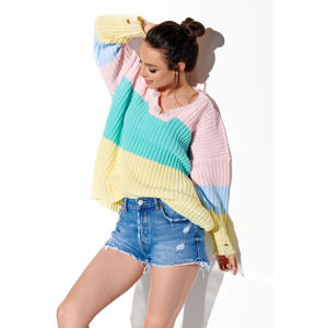 Vícebarevný pulovr LS279