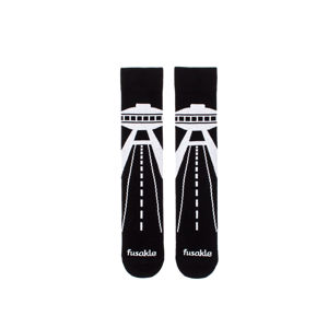 Černo-bílé vzorované ponožky Bratislava UFO