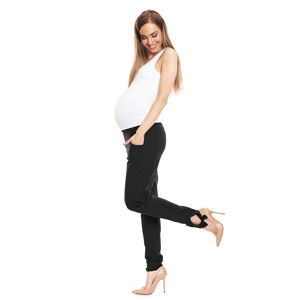 Černé těhotenské kalhoty 0135