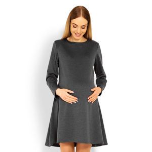 Tmavě šedé těhotenské šaty 1359C