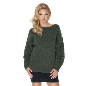 Tmavě zelený pulovr 30064
