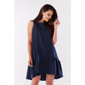 Tmavě modré oversize šaty A176