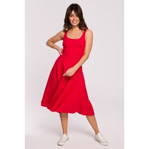 Červené midi šaty B218