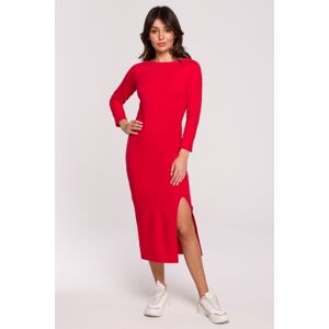 Červené midi šaty B219