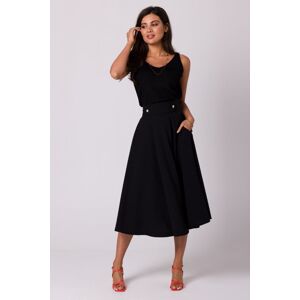 Černá midi sukně B265