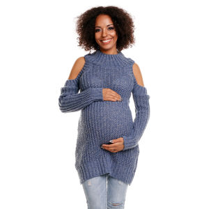 Modrý těhotenský pulovr 30040C