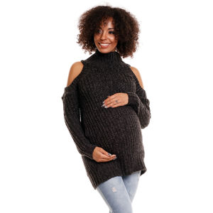Černý těhotenský pulovr 30040C