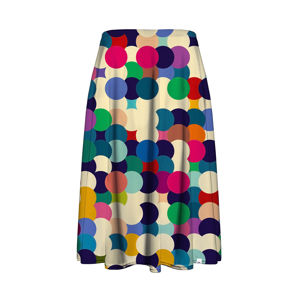 Vícebarevná midi sukně Dots CP-015