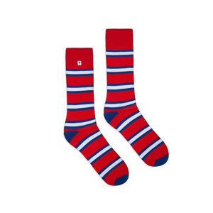 Červeno-modré ponožky Stripes