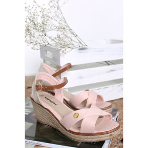 Světle růžové platformové sandály Kendra