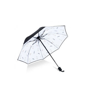 Černo-bílý deštník Leaf