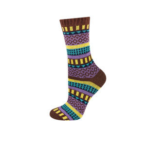 Dámské hnědo-fialové ponožky Peru