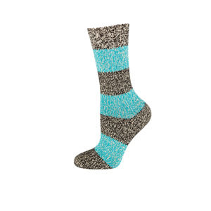 Dámské modré pletené ponožky Melange