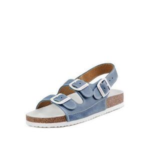 Dámské modrobílé sandály 003462