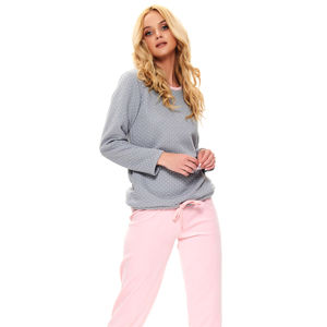 Šedo-růžové pyžamo PD9742