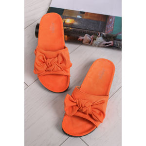 Oranžové semišové pantofle Jacynte