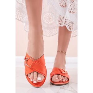 Oranžové nízké pantofle Nellie