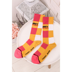 Žluto-růžové ponožky Tommy Jeans Sock